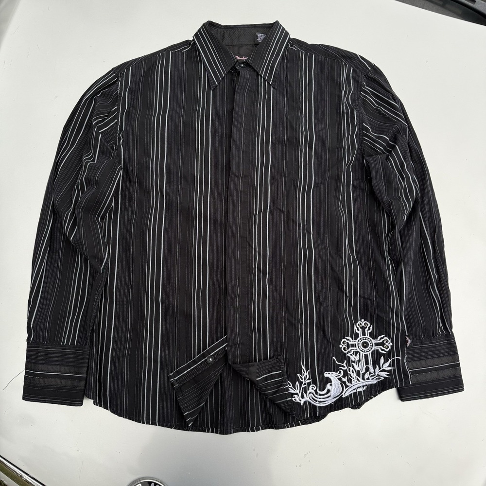 Fender Custom Shop Grunge Rock And Roll Plaid Longsleeve Button Up Shirt XL